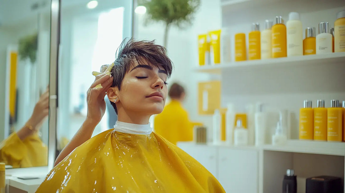 Lissage brésilien pour cheveux courts avant après