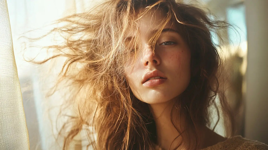 une femme aux cheveux cassants