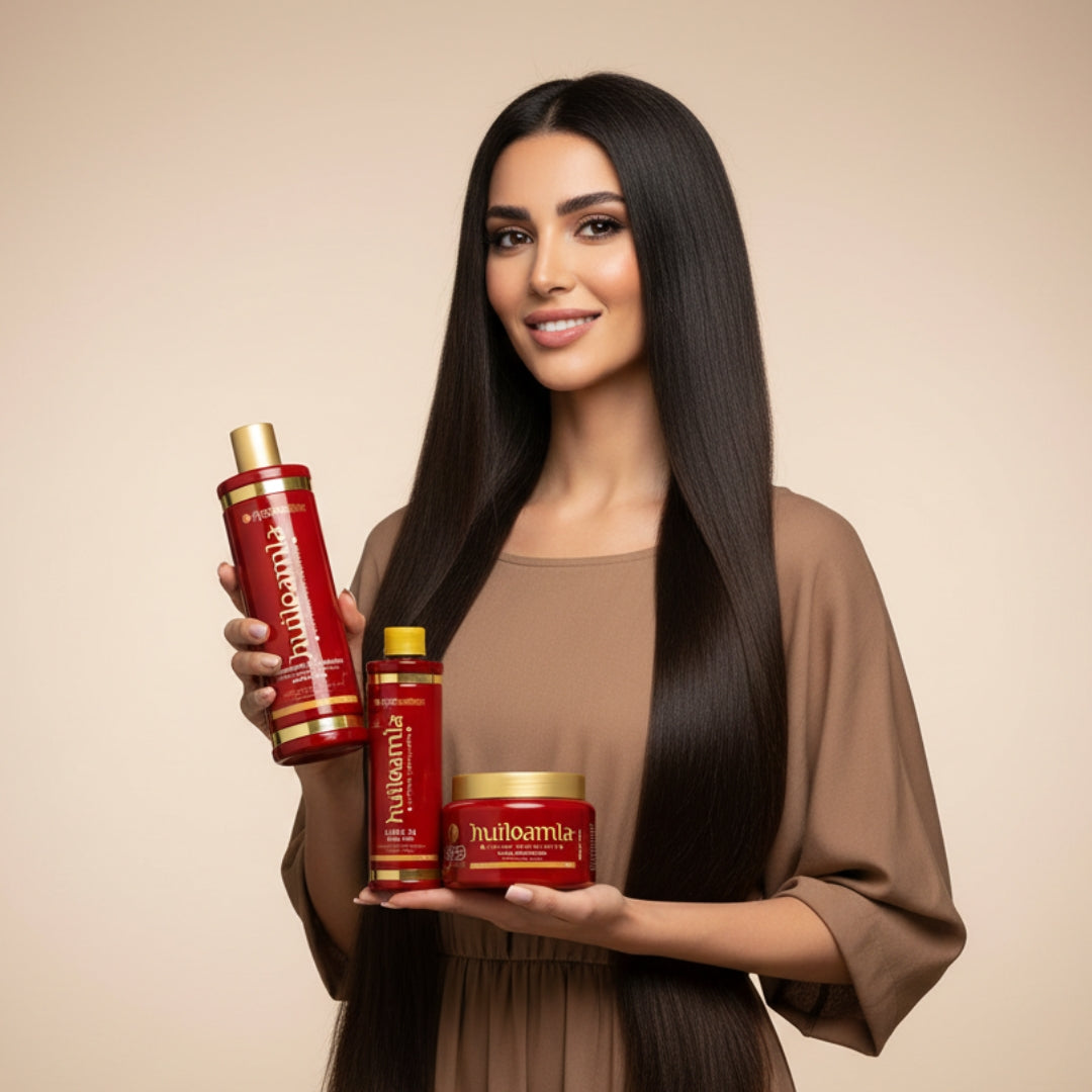 Kit Entretien Shampoing Sans Sulfate, Masque et Soin Indien Amla