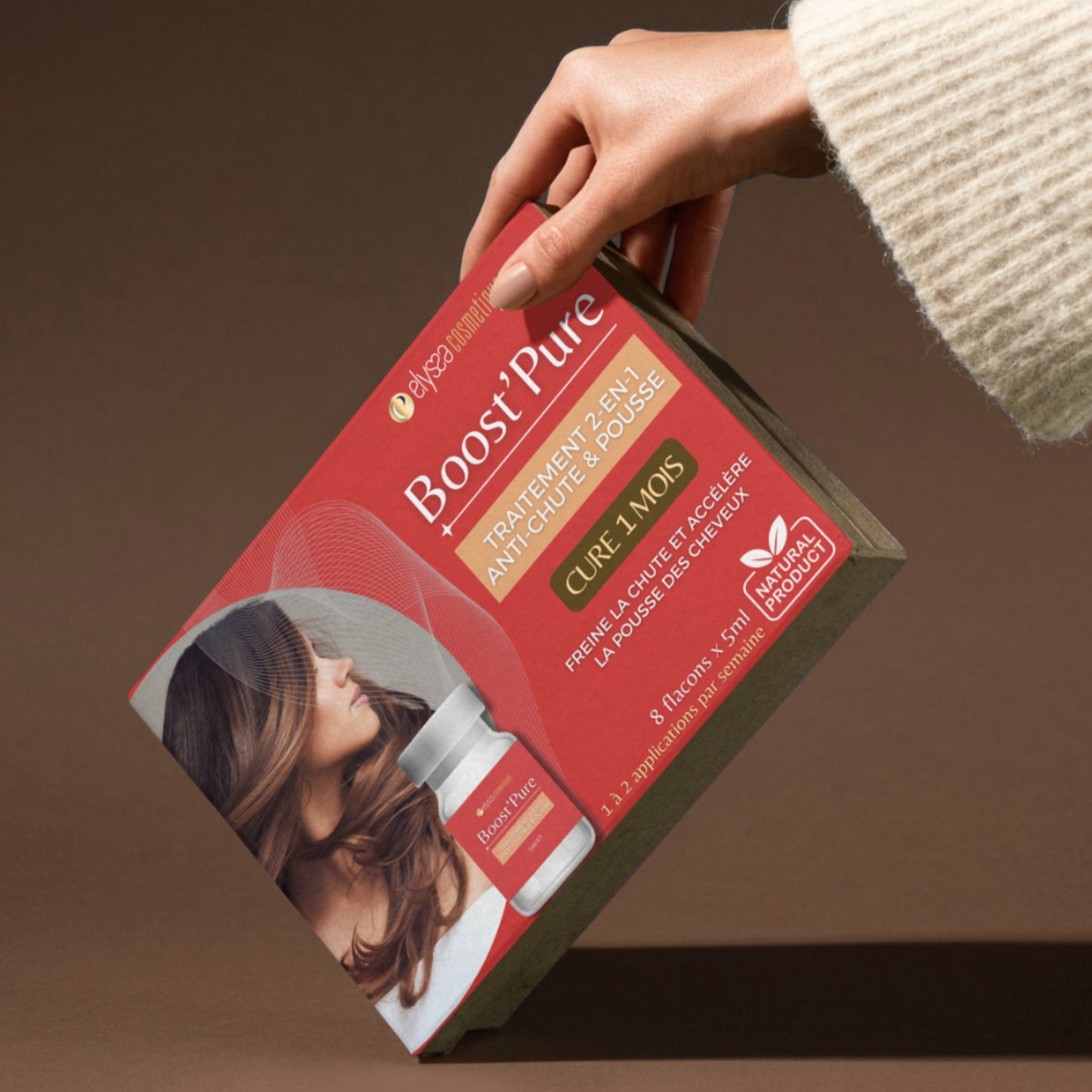 Pack BOOST’ PURE 2-en-1 Anti-chute & Pousse de Cheveux | Brosse + Cure 1 mois