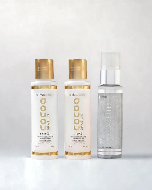 COFFRET : Mini Kit Lissage Cocoa Brasilis + Sérum Cheveux Shine Filler