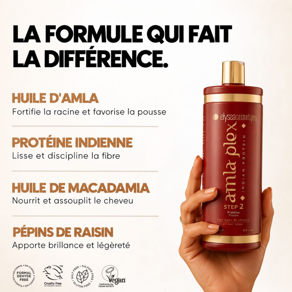 Kit Lissage Indien Amla Plex 2x1L + Soin Cheveux PCA 200 ml