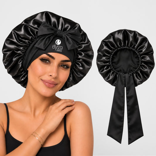 Charlotte en Satin Elyssa — Bonnet de Nuit Protection Cheveux