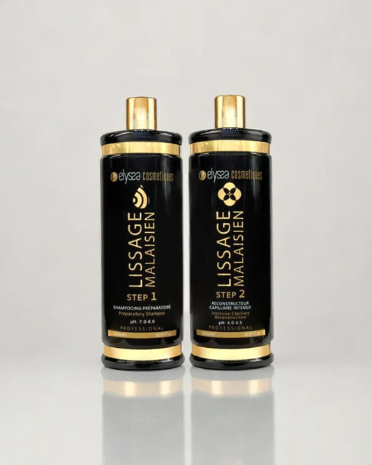 Kit Lissage Malaisien Kératine & Shampoing Clarifiant 2x1L Elyssa Cosmétiques