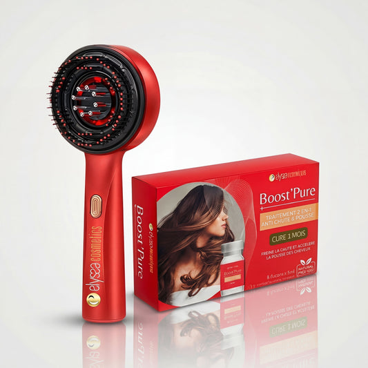 Pack BOOST’ PURE 2-en-1 Anti-chute & Pousse de Cheveux | Brosse + Cure 1 mois