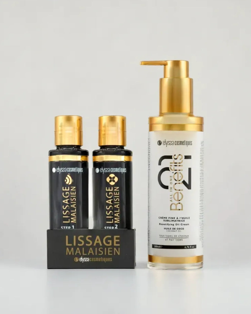 COFFRET : Mini Kit Lissage Malaisien + Soin Cheveux Coco 21 Benefits