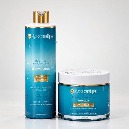 Routine Hydratation — Shampoing + Masque | Cheveux secs & déshydratés | 2 × 500 ml