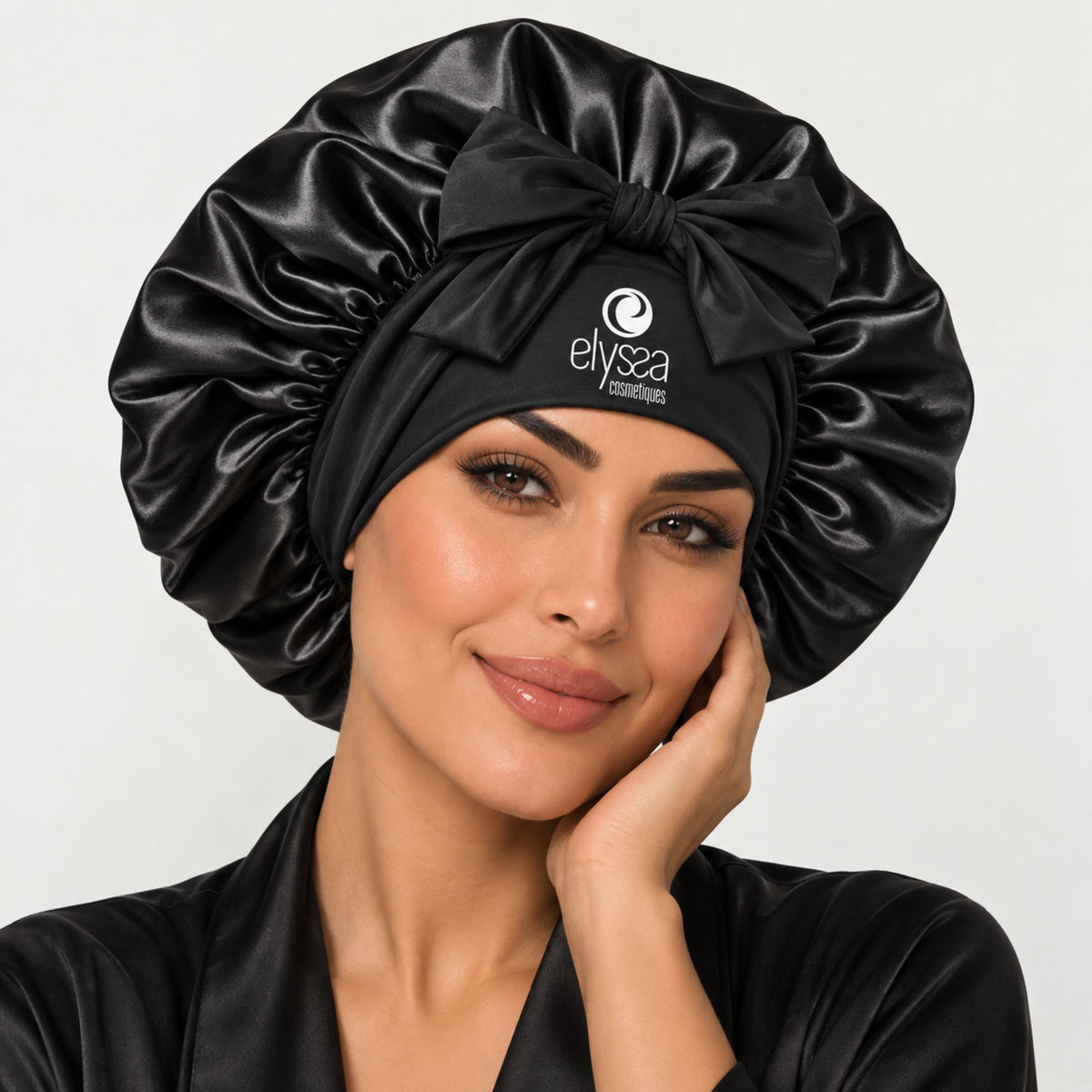 Charlotte en Satin Elyssa — Bonnet de Nuit Protection Cheveux